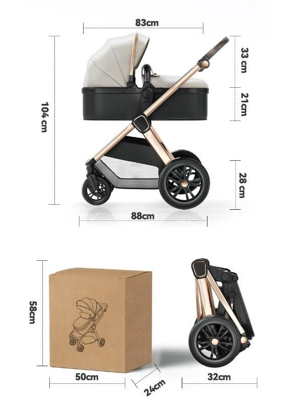 For Your Little One Cruise 3 In 1 Travel System With Car Seat - Eclipse Black (Free Cupholder / Seat Liner Included!) | Luxury Home Accessories | Heulog Glow