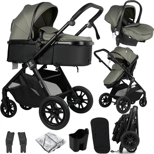 For Your Little One Cruise 3 In 1 Travel System With Car Seat - Pebble Sage (Free Cupholder And Seat Liner Included!) | Luxury Home Accessories | Heulog Glow