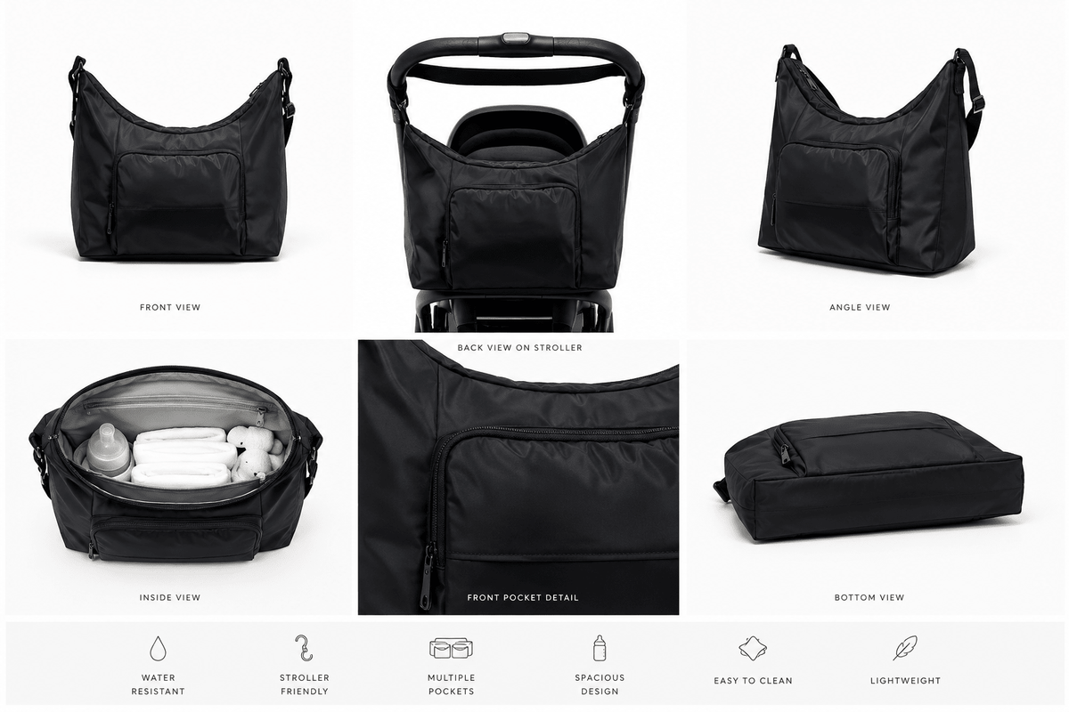 For Your Little One Qubi Mommy Changing Bag - Black | Luxury Home Accessories | Heulog Glow