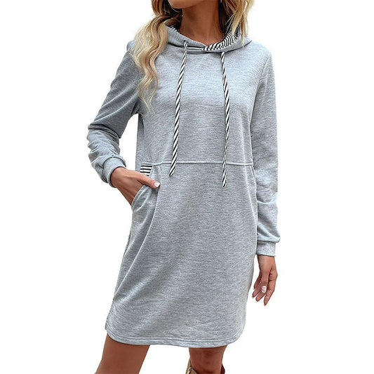 Foreign Trade Women's Clothing Striped Patchwork Hoodie Skirt | Luxury Home Accessories | Heulog Glow