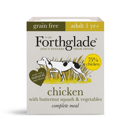 Forthglade Adult Complete Grain Free Chicken Trays 18 x 395g | Luxury Home Accessories | Heulog Glow
