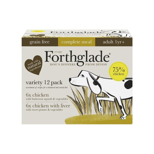 Forthglade Adult Complete Grain Free Duo Chicken & Chicken Liver 12 x 395g | Luxury Home Accessories | Heulog Glow