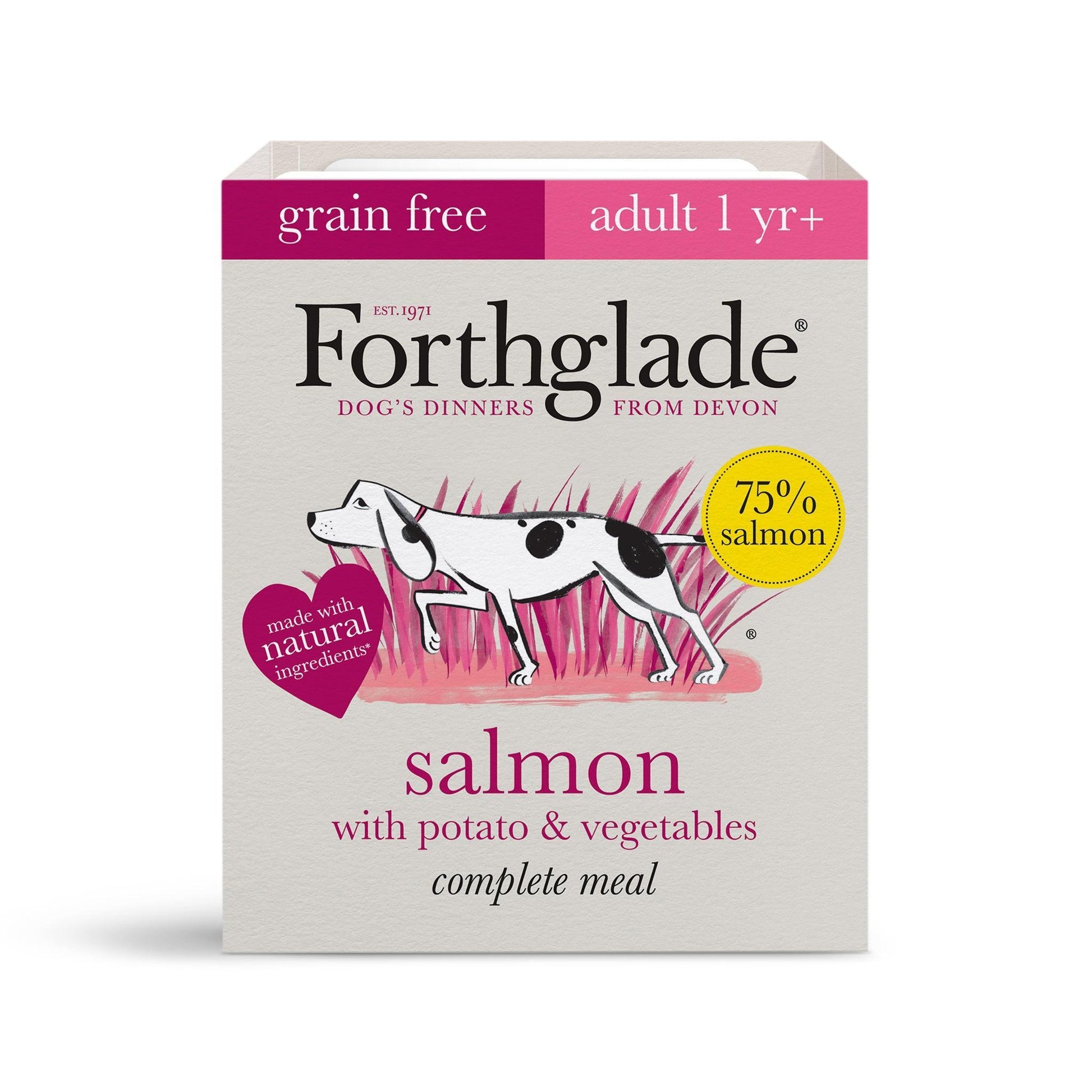 Forthglade Adult Complete Grain Free Salmon Trays 18 x 395g | Luxury Home Accessories | Heulog Glow