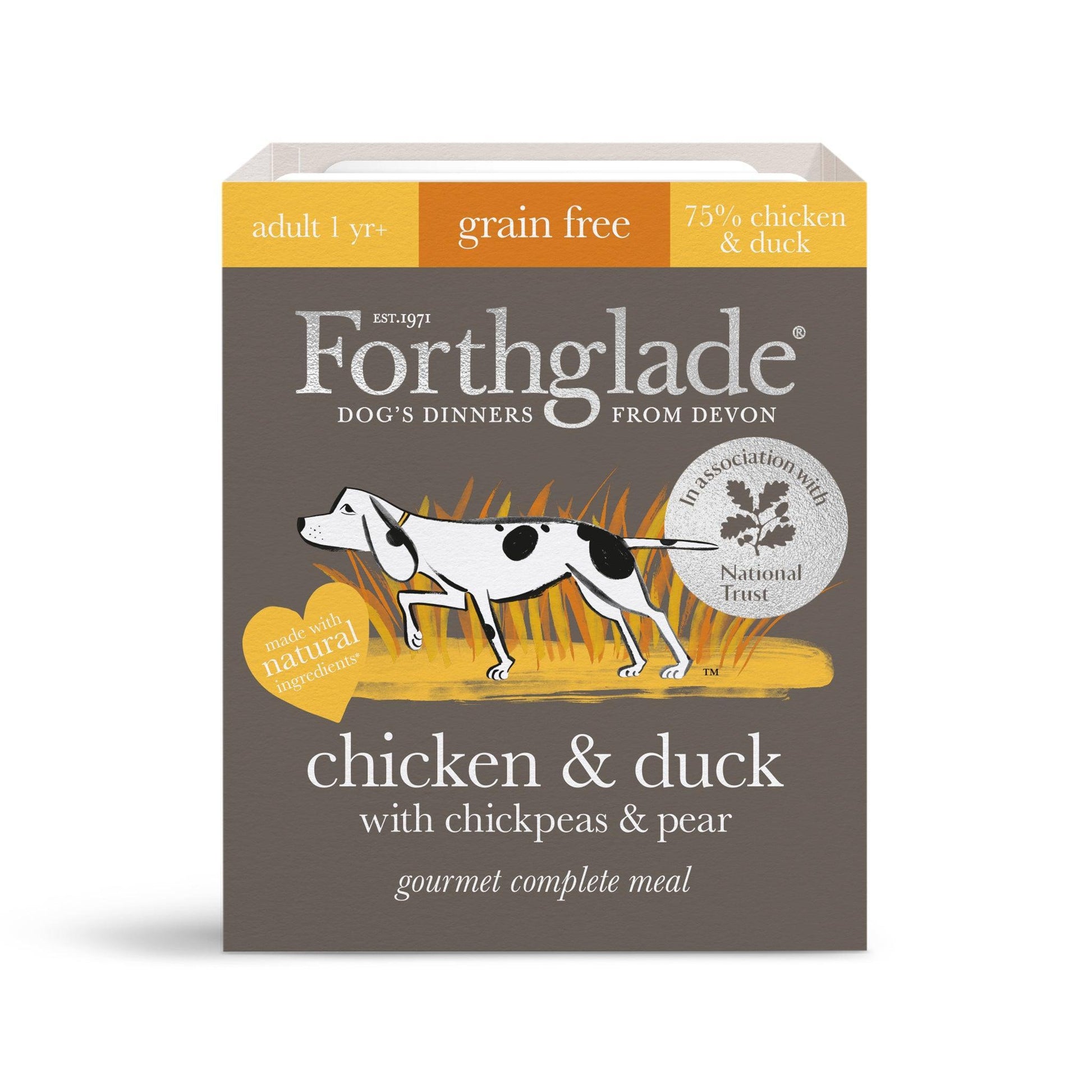 Forthglade Adult Gourmet Grain Free Chicken & Duck Trays 7 x 395g | Luxury Home Accessories | Heulog Glow