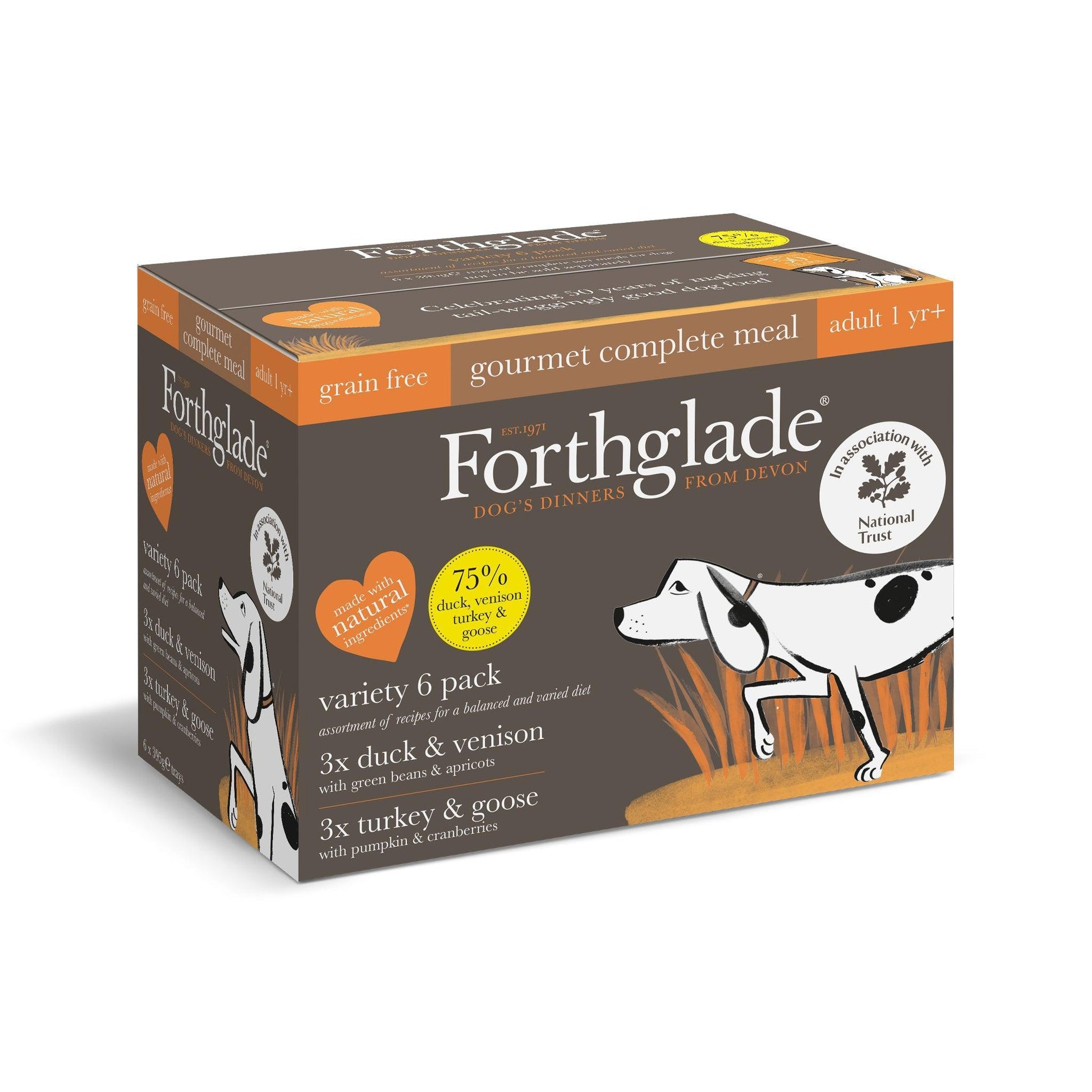 Forthglade Adult Gourmet Grain Free Variety Trays 6 x 395g | Luxury Home Accessories | Heulog Glow