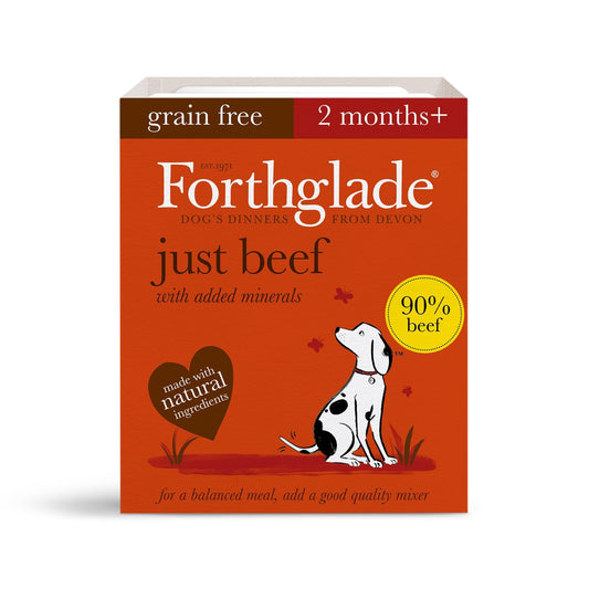 Forthglade Adult Just Grain Free Beef Trays 18 x 395g | Luxury Home Accessories | Heulog Glow