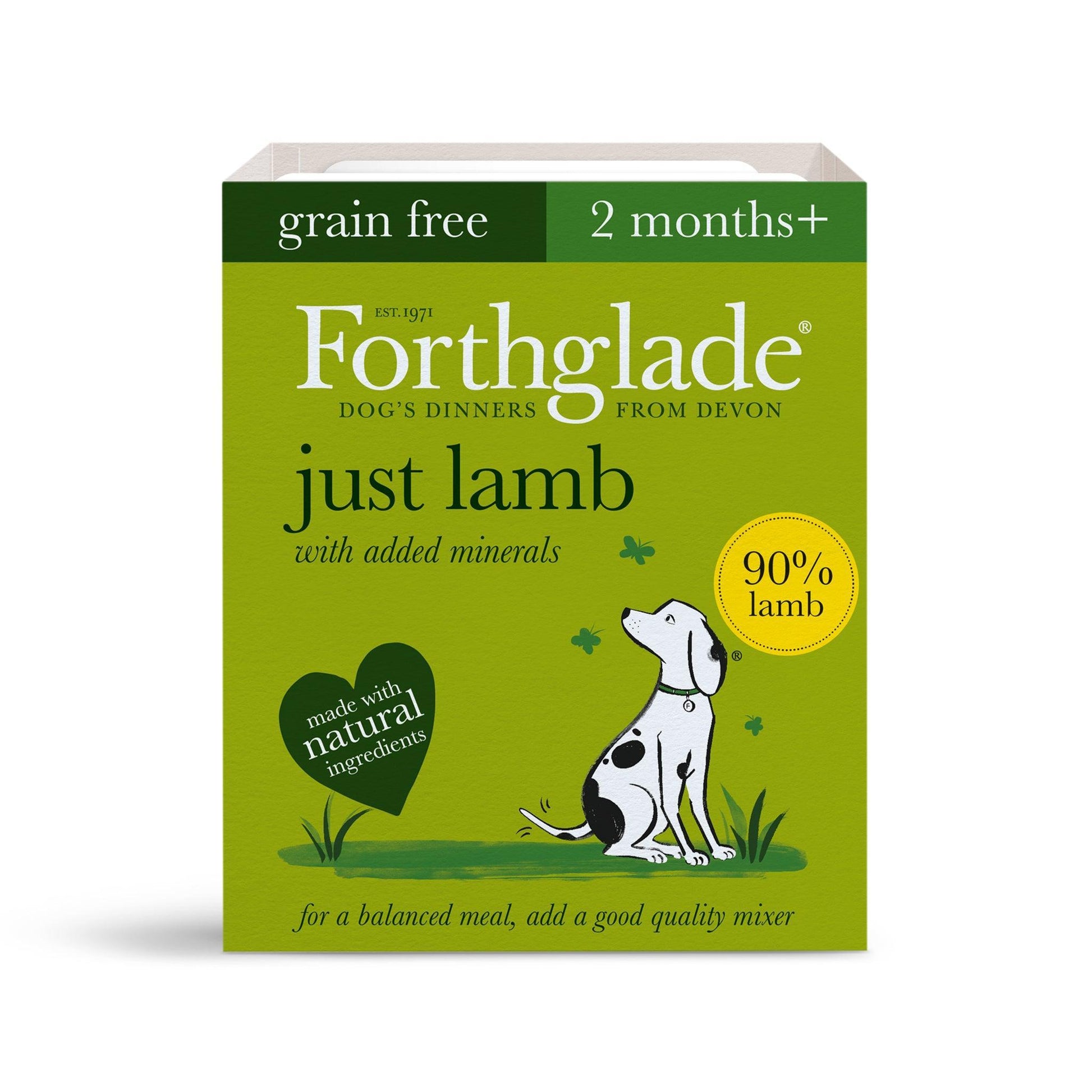 Forthglade Adult Just Grain Free Lamb Tray 18 x 395g | Luxury Home Accessories | Heulog Glow