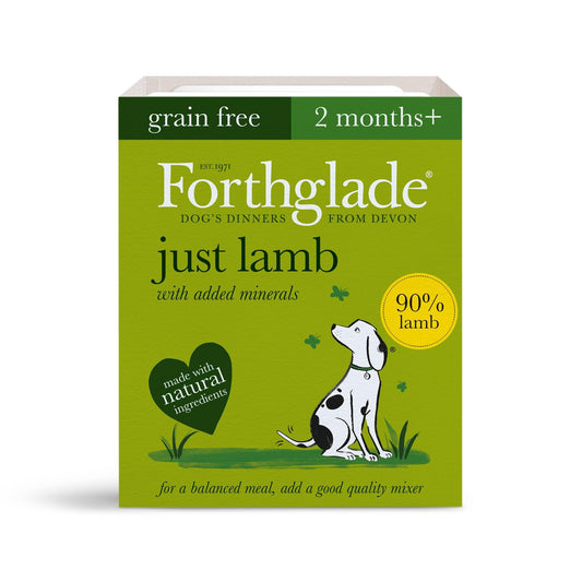 Forthglade Adult Just Grain Free Lamb Tray 18 x 395g | Luxury Home Accessories | Heulog Glow