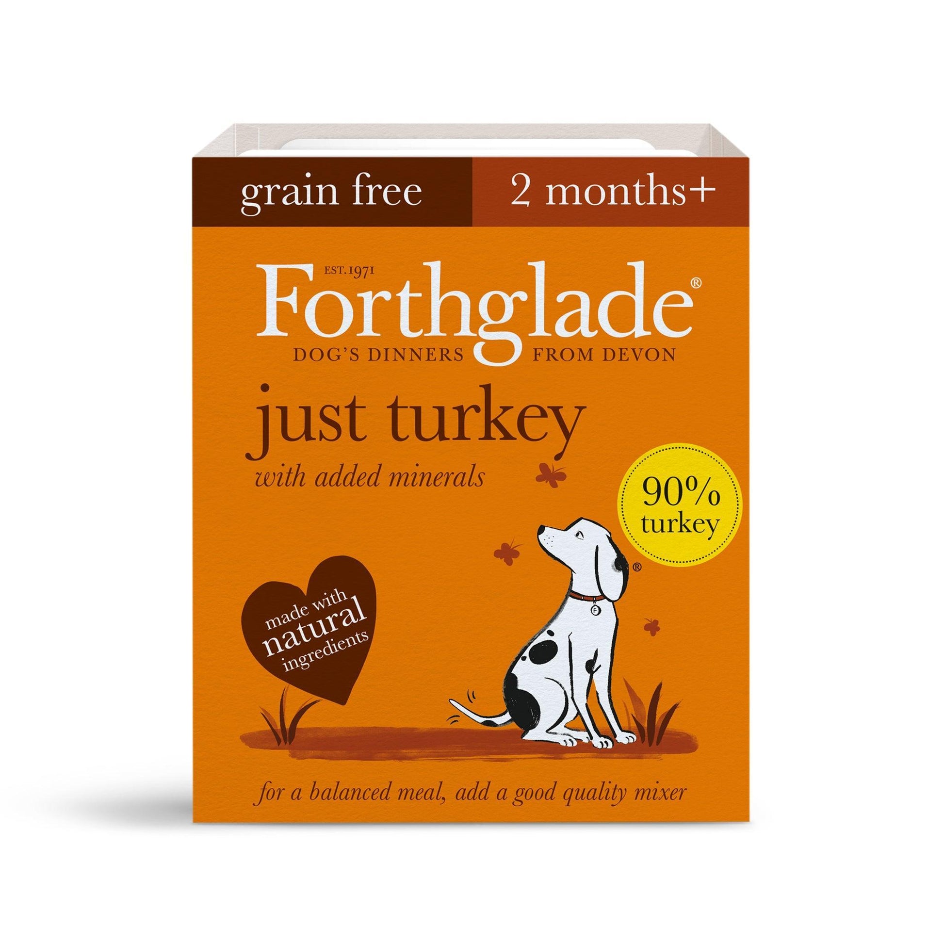 Forthglade Adult Just Grain Free Turkey Trays 18 x 395g | Luxury Home Accessories | Heulog Glow