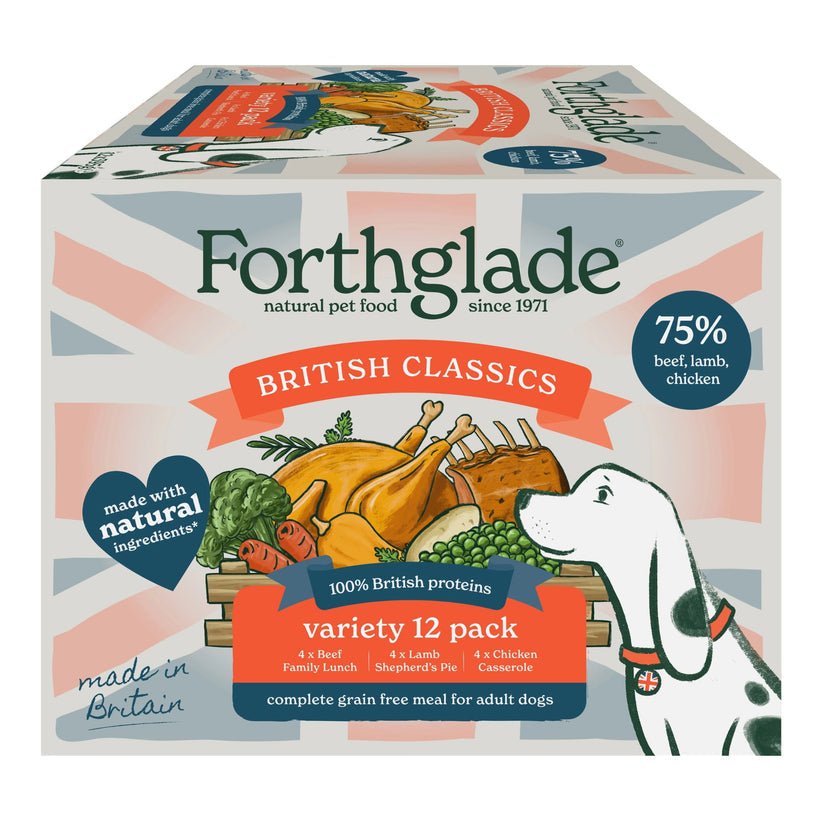 Forthglade British Classics Variety 12x395g (Chicken Lamb & Beef) | Luxury Home Accessories | Heulog Glow