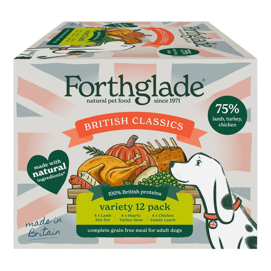 Forthglade British Classics Variety 12x395g (Chicken Lamb & Turkey) | Luxury Home Accessories | Heulog Glow