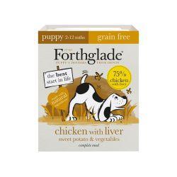 Forthglade Complete Puppy Chicken with Liver Grain Free, 18 x 395g | Luxury Home Accessories | Heulog Glow