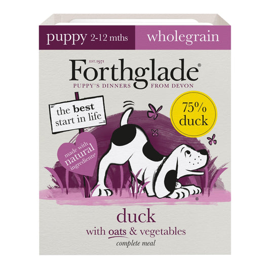 Forthglade Puppy Complete Wholegrain Duck with Oats & Veg Trays 18 x 395g | Luxury Home Accessories | Heulog Glow