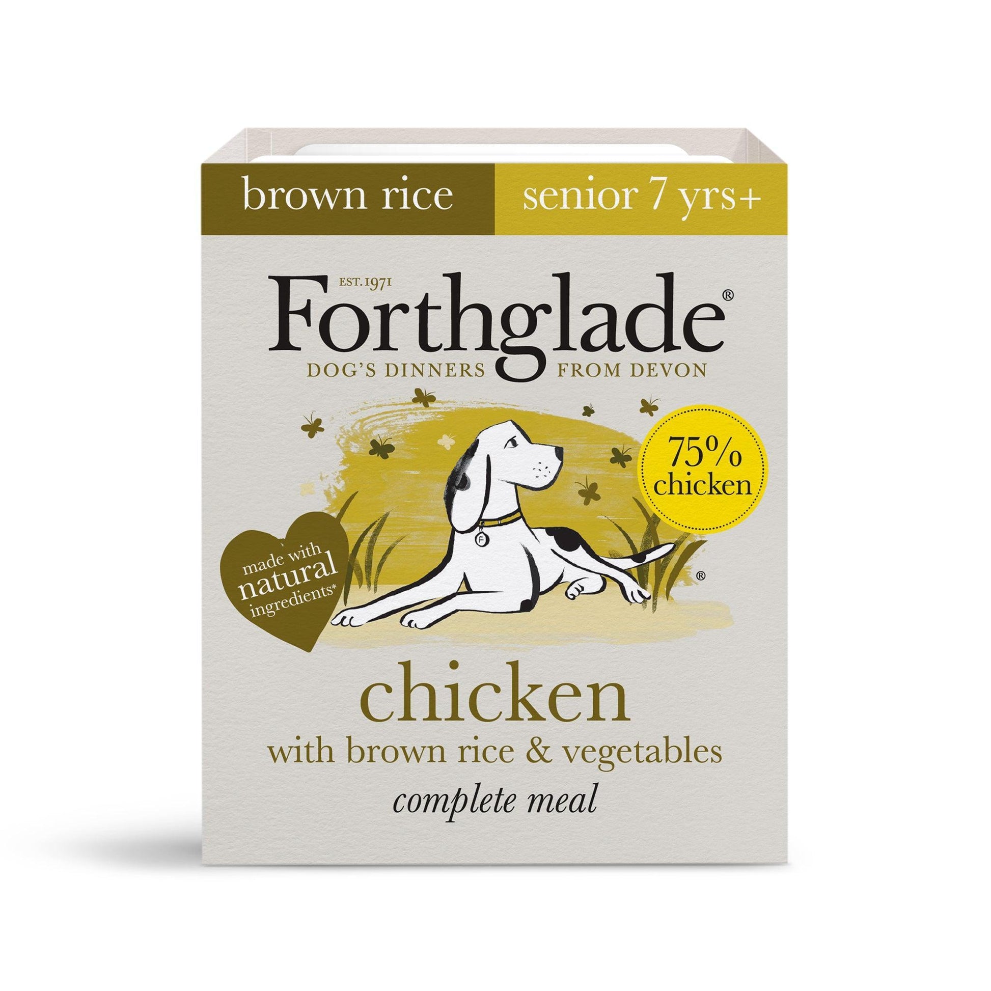 Forthglade Senior Complete Chicken with Brown Rice & Veg Trays 18 x 395g | Luxury Home Accessories | Heulog Glow