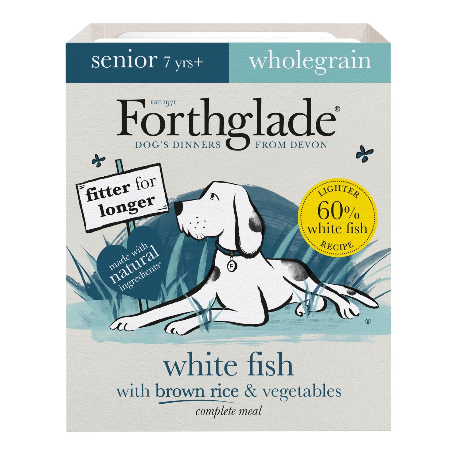 Forthglade Senior Complete Wholegrain White Fish Brown Rice & Veg Trays 18 x 395g | Luxury Home Accessories | Heulog Glow