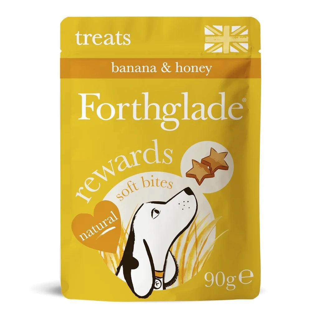 Forthglade Soft Bites Grain Free Rewards Honey & Banana Treats 90g | Luxury Home Accessories | Heulog Glow