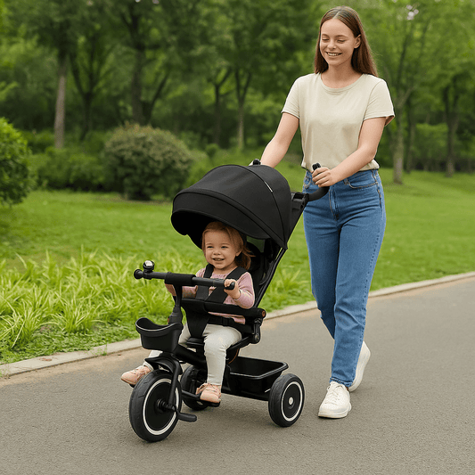 Foryourlittleone 6 in 1 Trike V3 - Black (9 months - 5 years) | Luxury Home Accessories | Heulog Glow