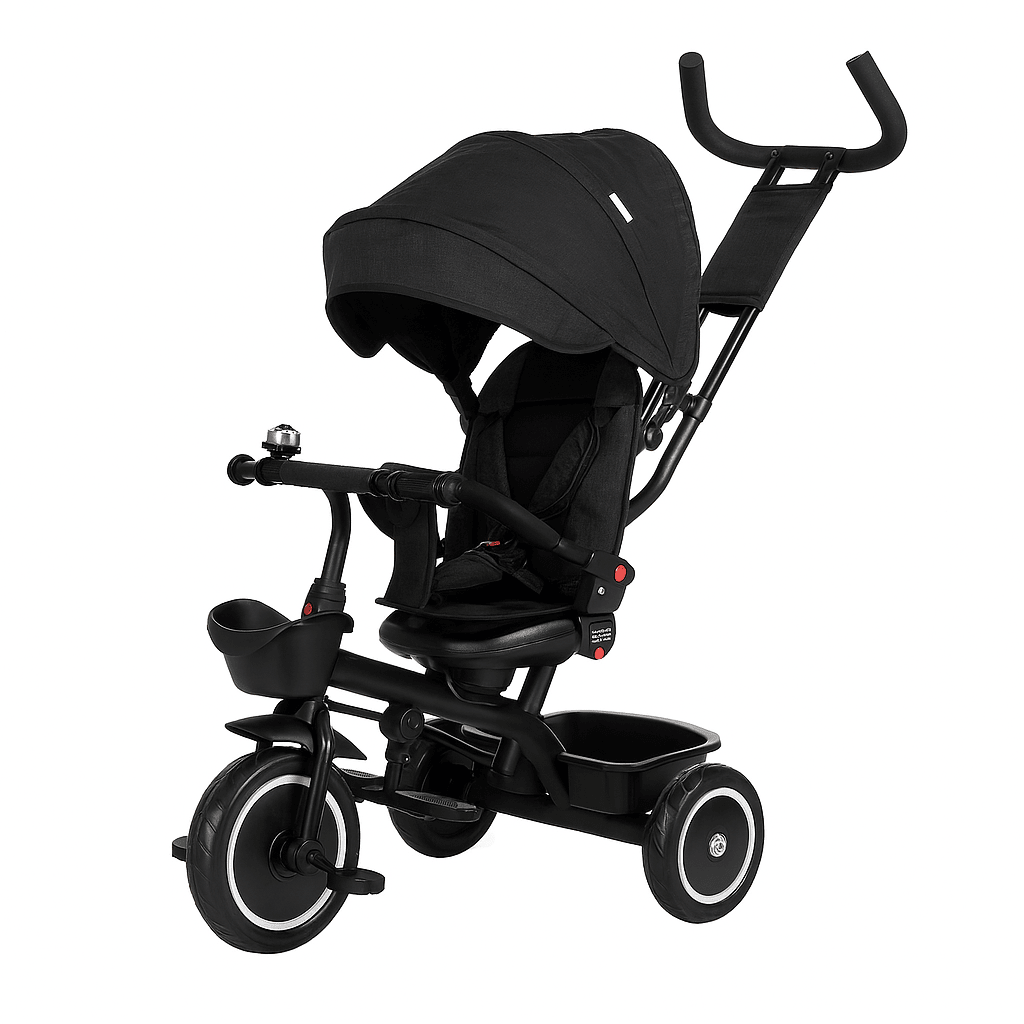 Foryourlittleone 6 in 1 Trike V3 - Black (9 months - 5 years) | Luxury Home Accessories | Heulog Glow