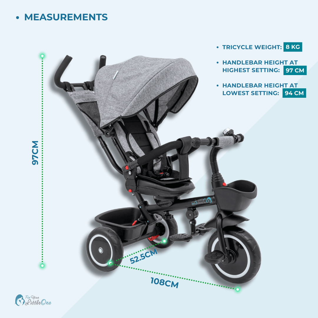 Foryourlittleone 6 in 1 Trike V3 - Blue (9 months - 5 years) | Luxury Home Accessories | Heulog Glow