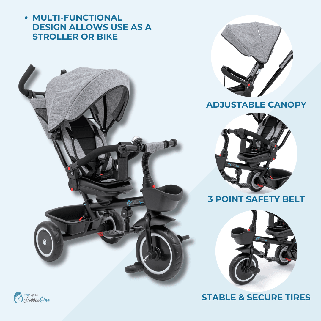 Foryourlittleone 6 in 1 Trike V3 - Blue (9 months - 5 years) | Luxury Home Accessories | Heulog Glow