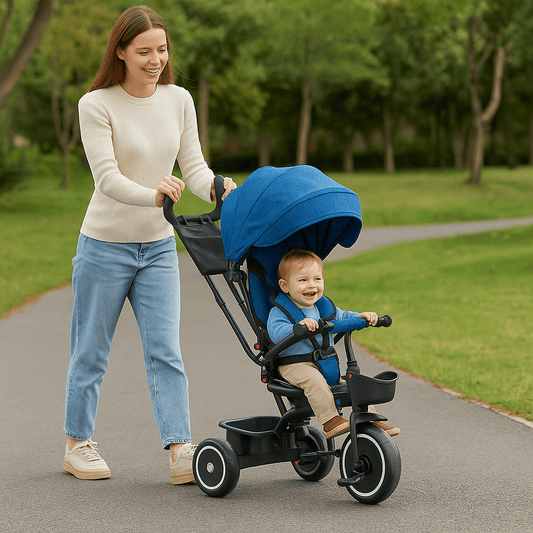 Foryourlittleone 6 in 1 Trike V3 - Blue (9 months - 5 years) | Luxury Home Accessories | Heulog Glow