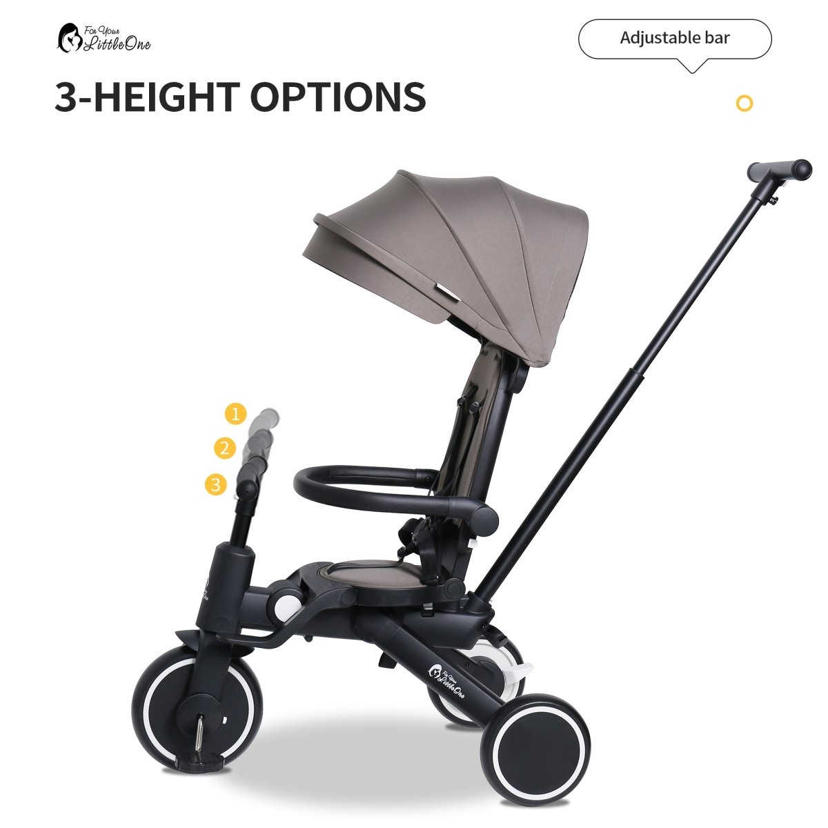 Foryourlittleone Xplor Ultimate 6 in 1 Foldable Trike - Pastel Pink (10m-4y) | Luxury Home Accessories | Heulog Glow