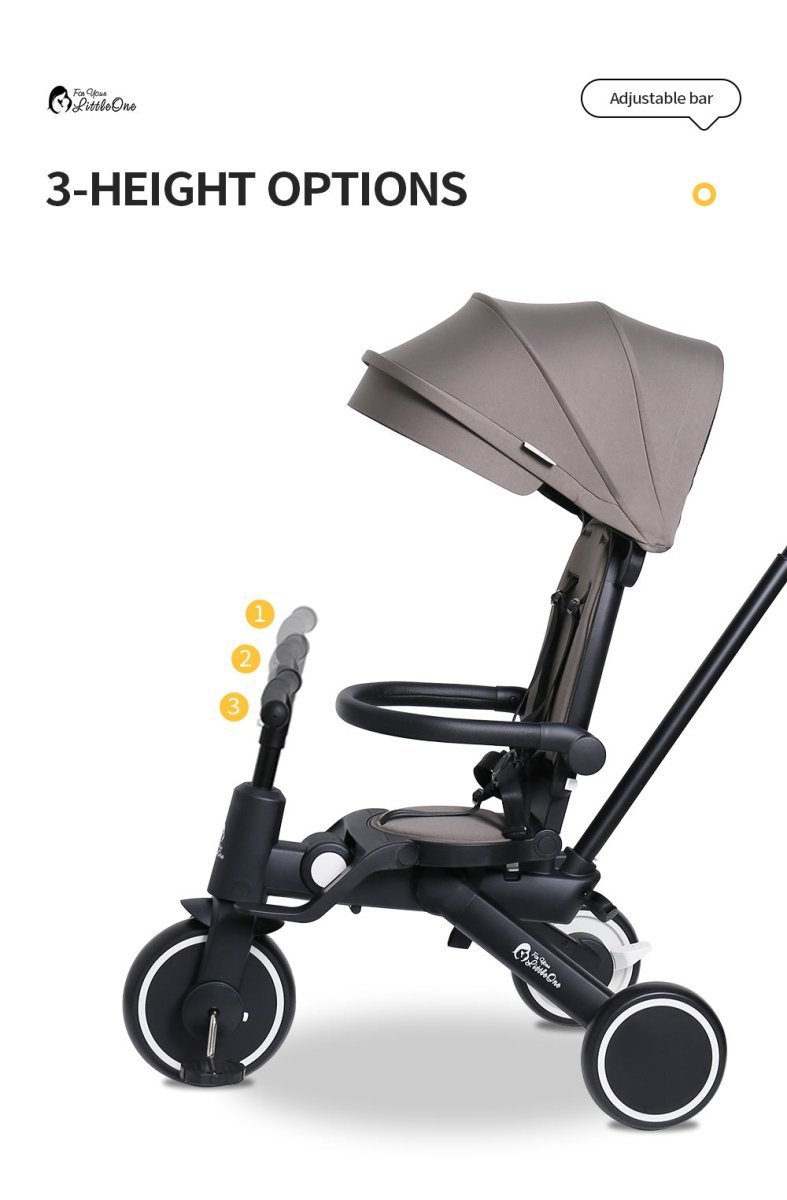 Foryourlittleone Xplor Ultimate 6 in 1 Foldable Trike - Pastel Pink (10m-4y) | Luxury Home Accessories | Heulog Glow