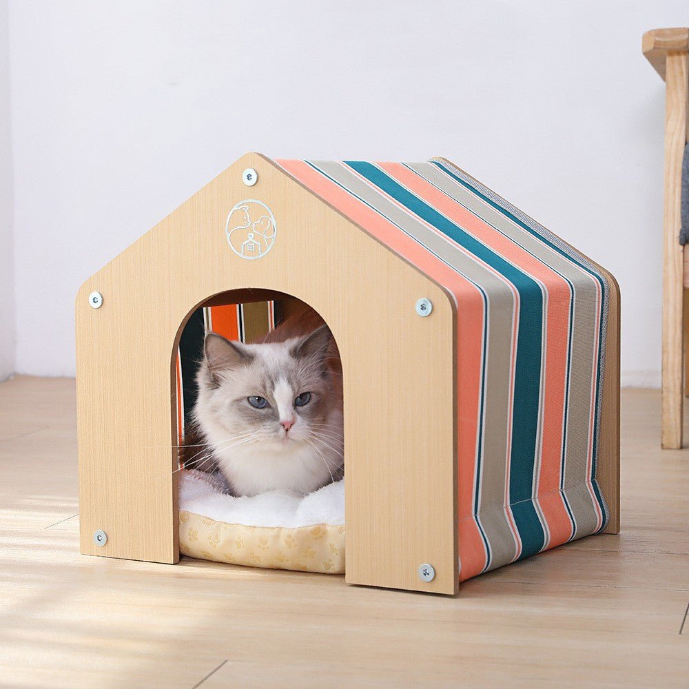 Four Season Universal Kitten Oxford Cloth Spring And Summer Pet House Cat Nest | Luxury Home Accessories | Heulog Glow