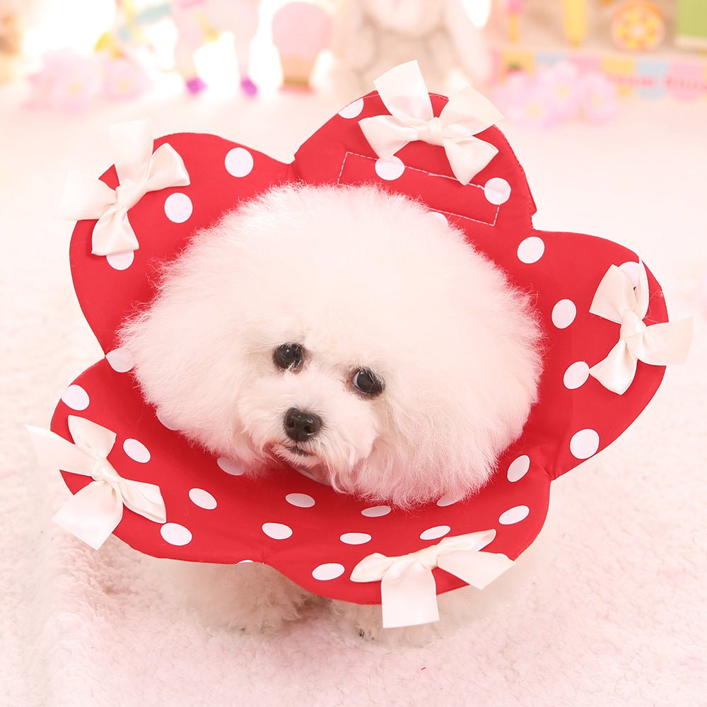 Four Seasons New Flower Elizabethan Ring Teddy Pet Dog Anti-bite Ring Fold | Luxury Home Accessories | Heulog Glow