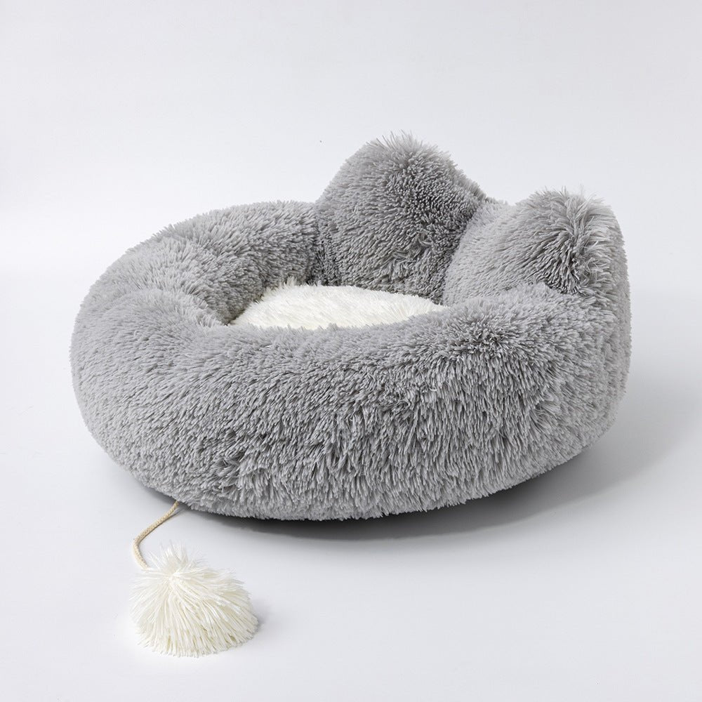 Four Seasons Pet Cartoon Plush Round Nest | Luxury Home Accessories | Heulog Glow