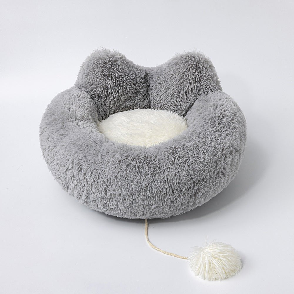 Four Seasons Pet Cartoon Plush Round Nest | Luxury Home Accessories | Heulog Glow