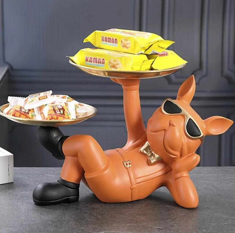 French Bulldog Resin Butler | Luxury Home Accessories | Heulog Glow