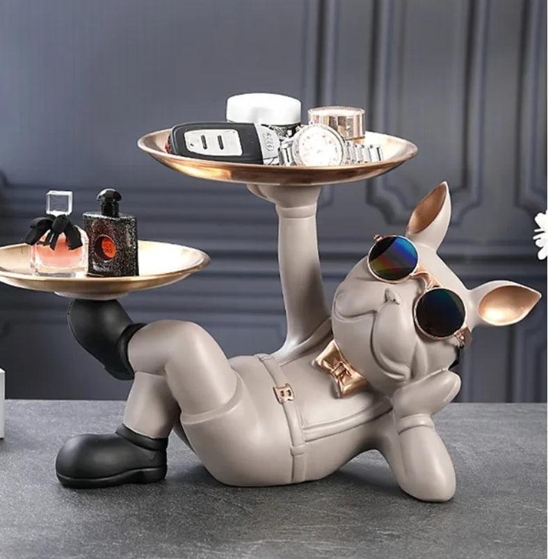French Bulldog Resin Butler | Luxury Home Accessories | Heulog Glow