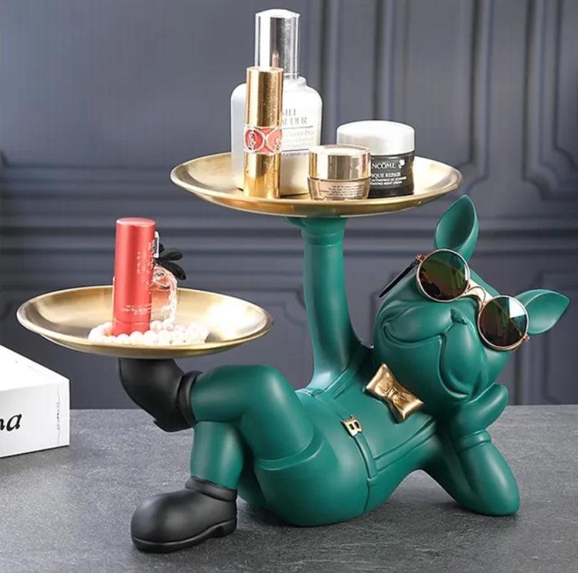 French Bulldog Resin Butler | Luxury Home Accessories | Heulog Glow