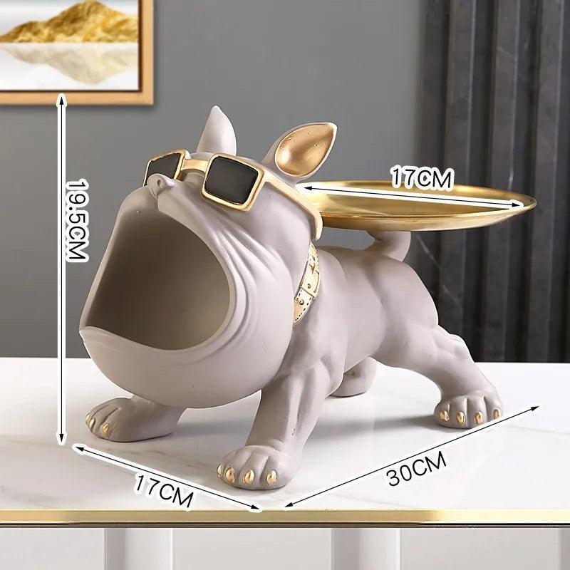 French Bulldog Resin Butler | Luxury Home Accessories | Heulog Glow