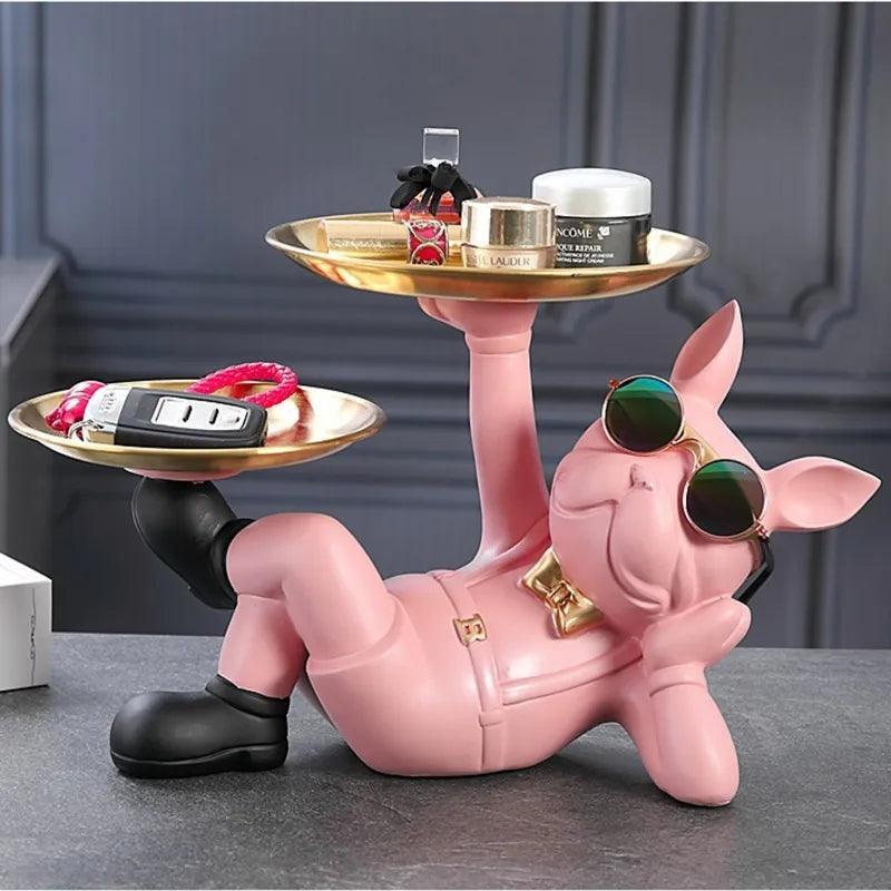 French Bulldog Resin Butler | Luxury Home Accessories | Heulog Glow