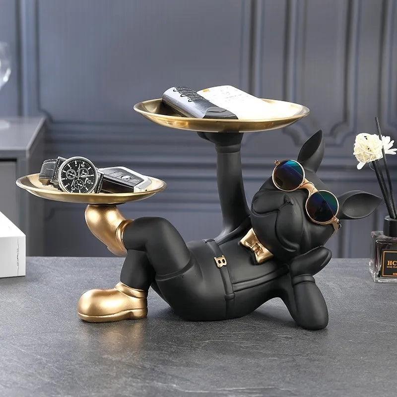 French Bulldog Resin Butler | Luxury Home Accessories | Heulog Glow