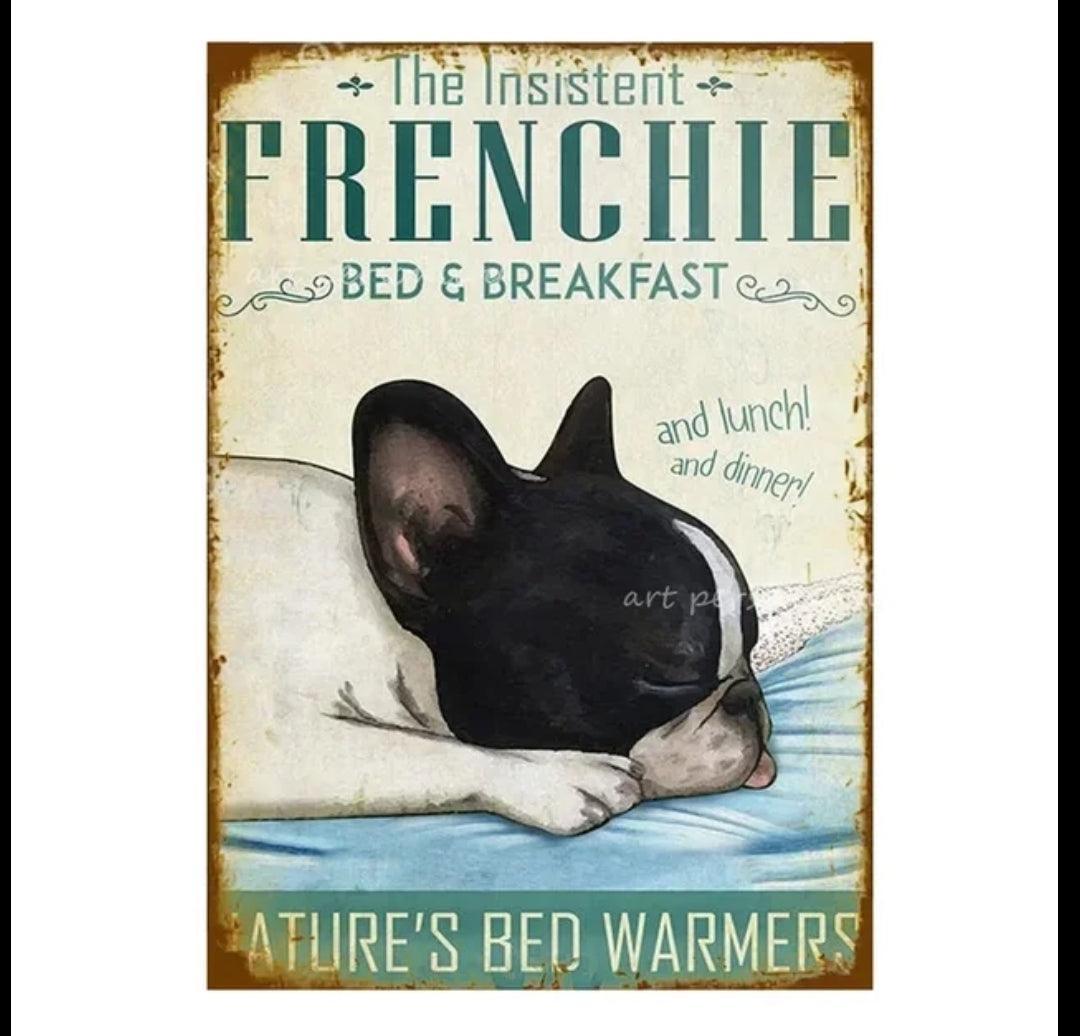 French Bulldog Tin Sign | Luxury Home Accessories | Heulog Glow