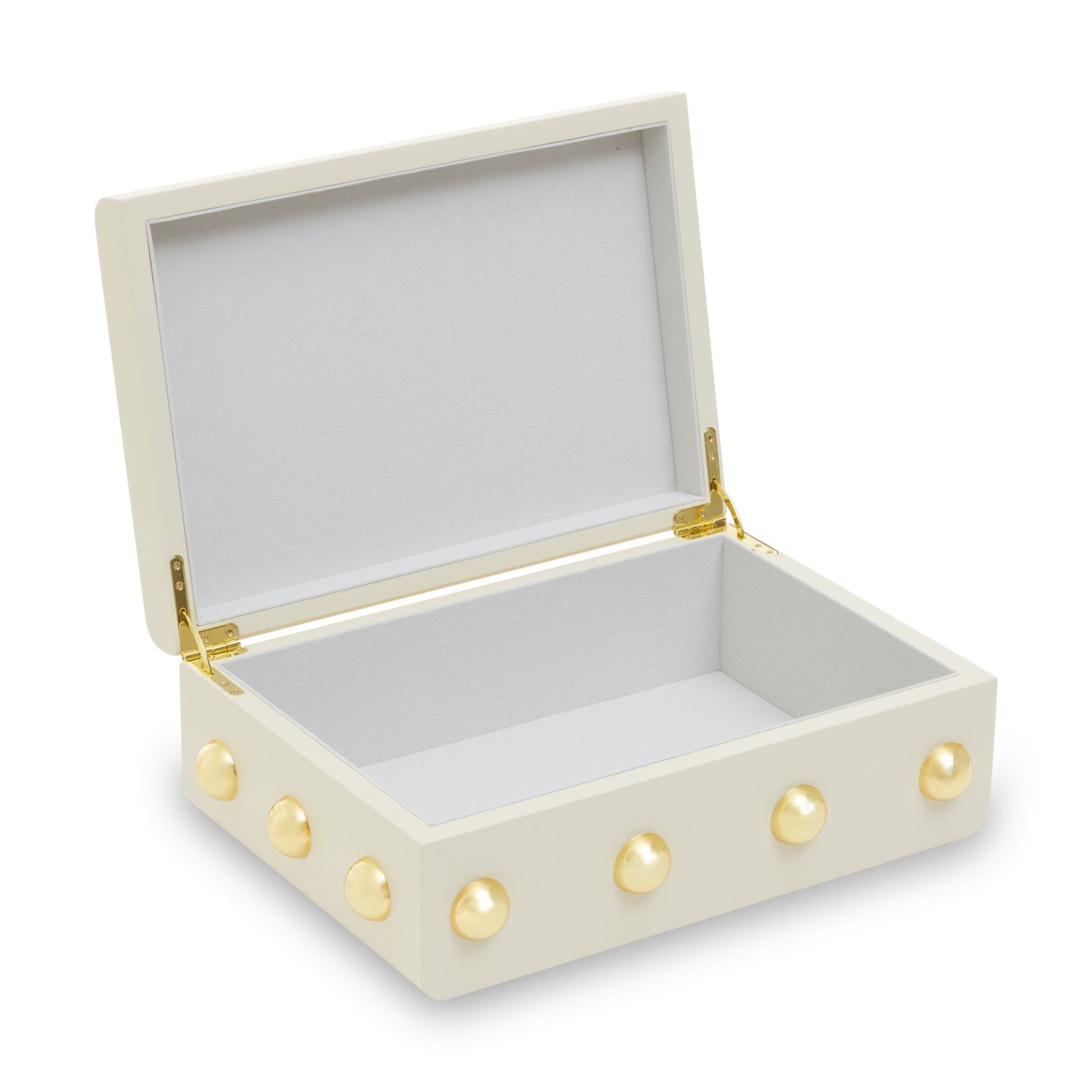 Frida Large Cream and Gold Trinket Box | Luxury Home Accessories | Heulog Glow