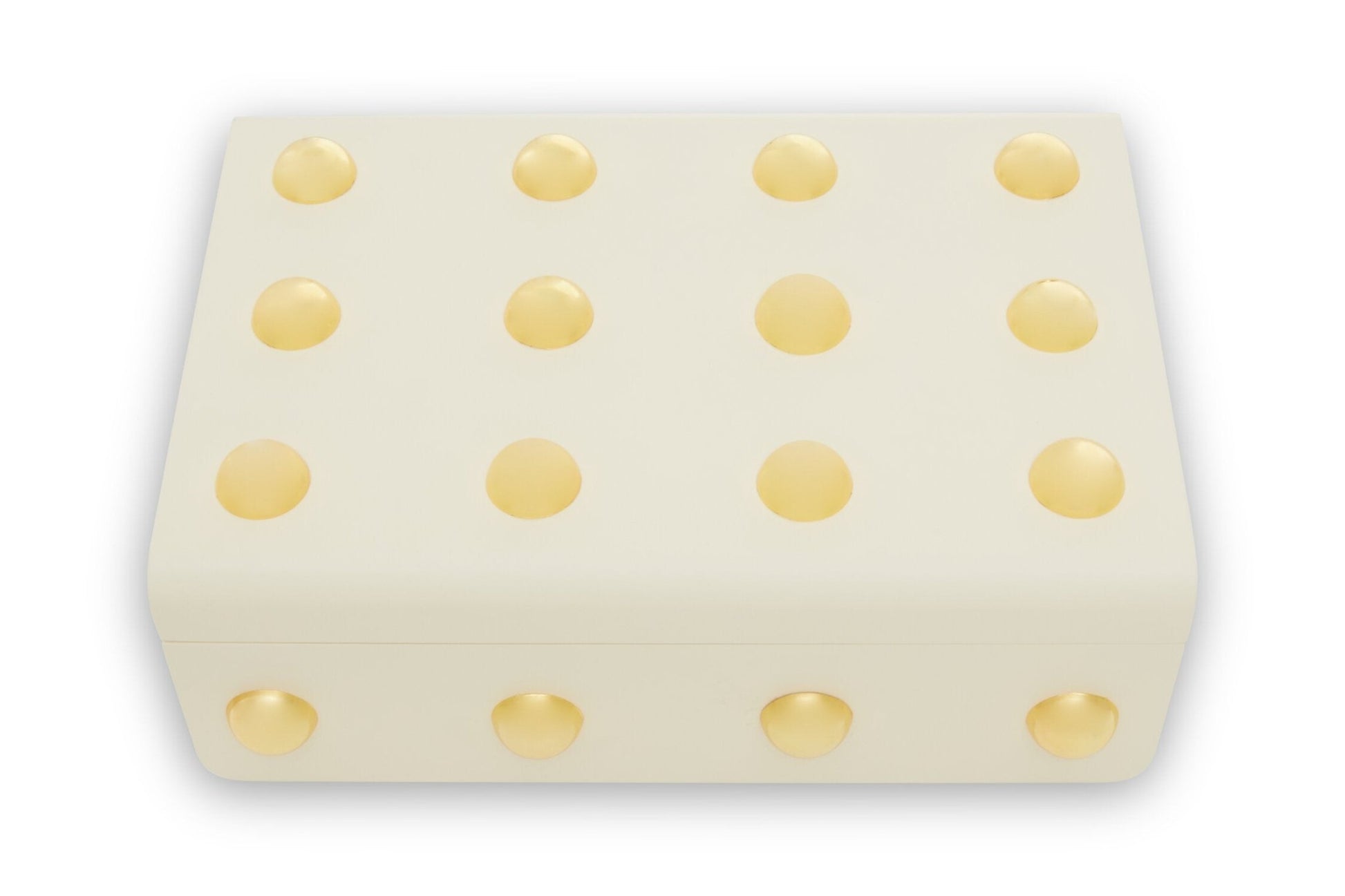 Frida Large Cream and Gold Trinket Box | Luxury Home Accessories | Heulog Glow