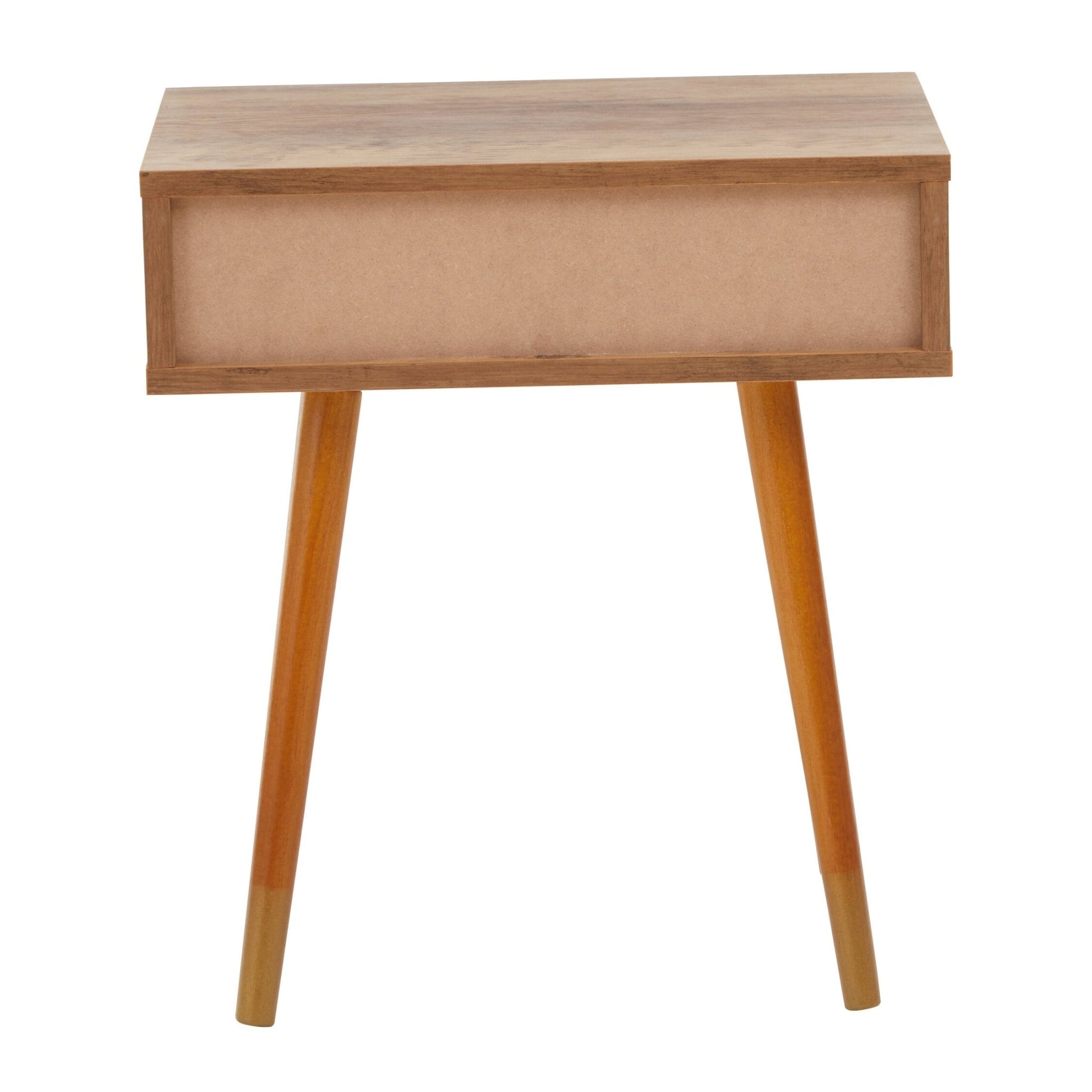 Frida Wood Veneer Bedside Table with 1 Drawer | Luxury Home Accessories | Heulog Glow