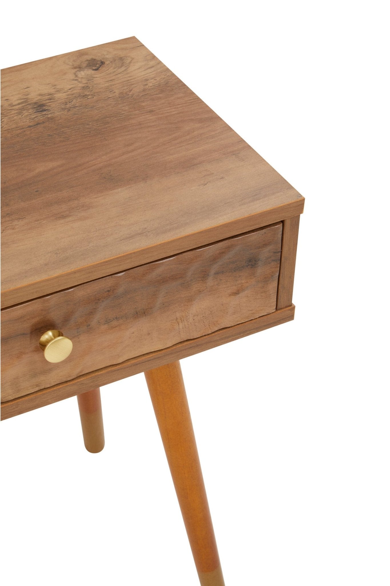 Frida Wood Veneer Bedside Table with 1 Drawer | Luxury Home Accessories | Heulog Glow