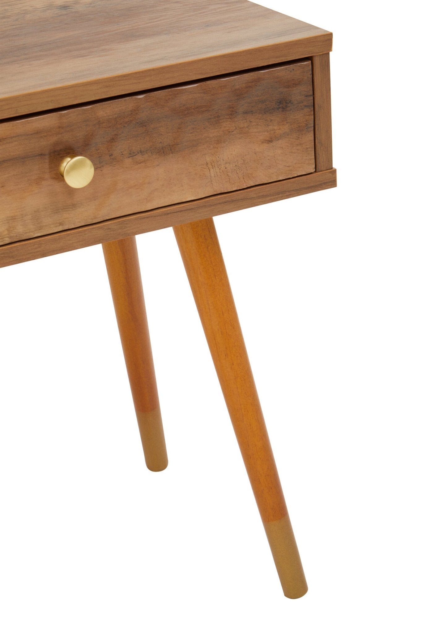 Frida Wood Veneer Bedside Table with 1 Drawer | Luxury Home Accessories | Heulog Glow
