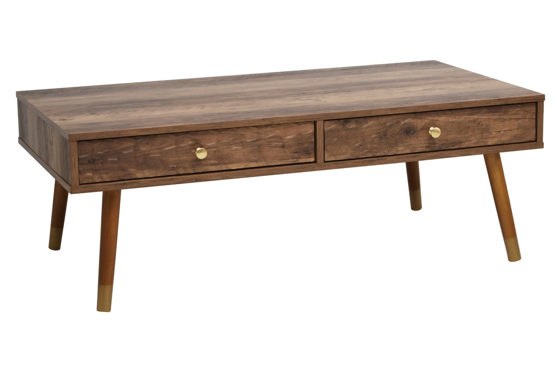 Frida Wood Veneer Coffee Table with 2 Drawers | Luxury Home Accessories | Heulog Glow