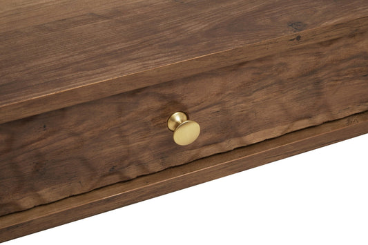 Frida Wood Veneer Coffee Table with 2 Drawers | Luxury Home Accessories | Heulog Glow