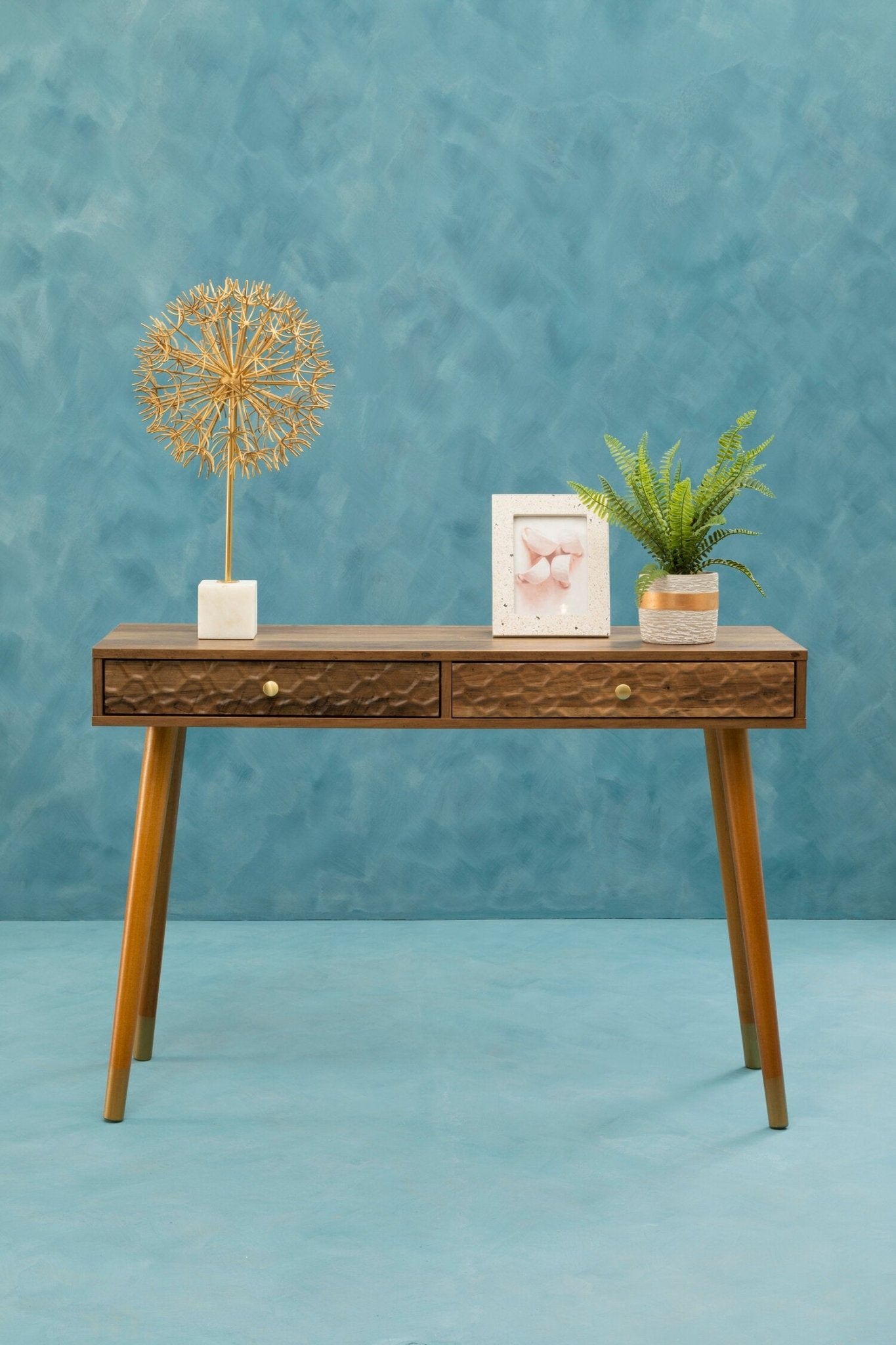 Frida Wood Veneer Console Table with 2 Drawers | Luxury Home Accessories | Heulog Glow