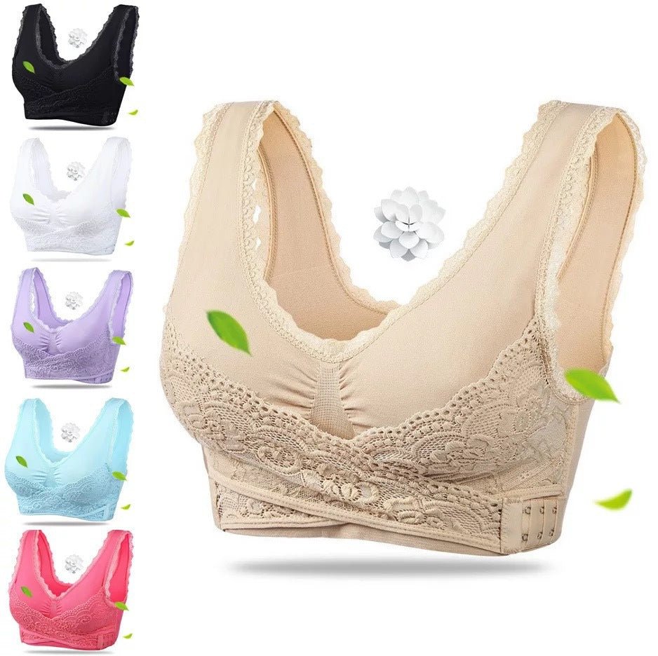 Front Cross Side Buckle Lace Side Non-Wire Sports Fitness Bra | Luxury Home Accessories | Heulog Glow