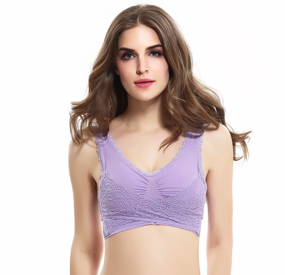 Front Cross Side Buckle Lace Side Non-Wire Sports Fitness Bra | Luxury Home Accessories | Heulog Glow