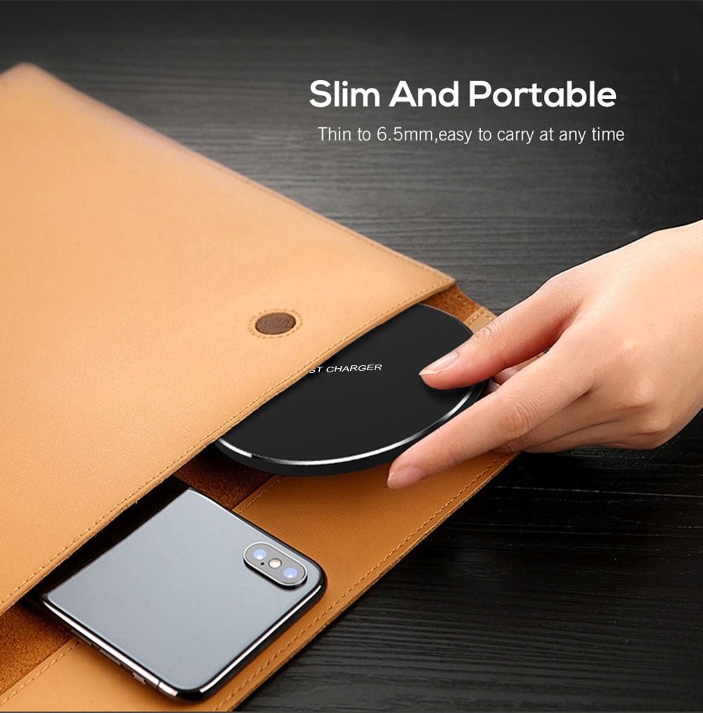 Frosted Wireless Charger 10W Mirror | Luxury Home Accessories | Heulog Glow