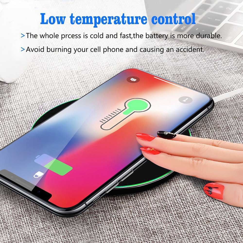 Frosted Wireless Charger 10W Mirror | Luxury Home Accessories | Heulog Glow